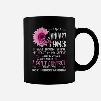 Womens January Girl 1983 Shirt 38Th Birthday Gift 38 Years Old Coffee Mug | Crazezy CA