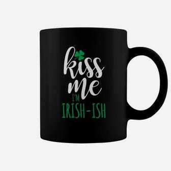 Womens Kiss Me Im Irishish Funny Womens St Patricks Day Coffee Mug - Thegiftio UK
