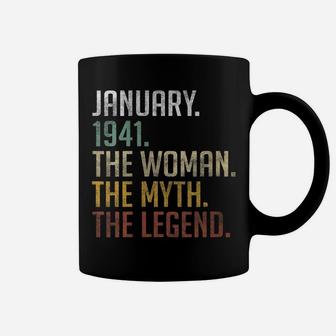 Womens Legend January 1941 - 80Th Birthday Gift Women 80 Year Old Coffee Mug | Crazezy