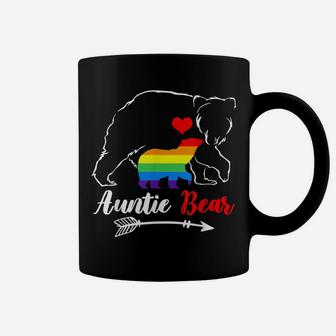 Womens Lgbt Auntie Bear Aunt Gay Pride Proud Mom Mother's Coffee Mug | Crazezy