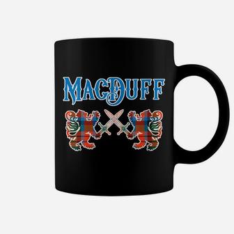Womens Macduff Scottish Clan Lion Family Name Tartan Kilt Coffee Mug | Crazezy