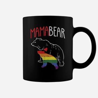 Womens Mama Bear Lgbt-Q Cute Rainbow Mothers Day Gay Pride Mom Gift Coffee Mug | Crazezy