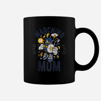 Womens Marching Band Proud Mom Band Season Gift Raglan Baseball Tee Coffee Mug | Crazezy