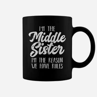 Womens Middle Sister - Funny Matching Sibling - Sisters Coffee Mug | Crazezy UK