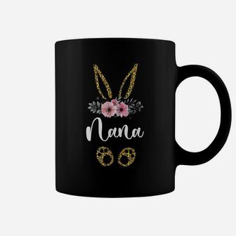 Womens Mother's Day Easter Flower Nana Leopard Bunny Coffee Mug | Crazezy DE