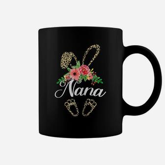 Womens Mother's Day Easter Flower Nana Leopard Bunny Coffee Mug | Crazezy CA