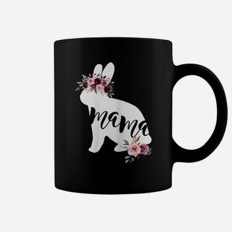 Womens Mothers Day Easter Gift For Mom Mama Bunny Flower Crown Coffee Mug | Crazezy CA