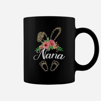 Womens Mother's Day Easter Gifts Flower Nana Leopard Bunny Coffee Mug | Crazezy CA