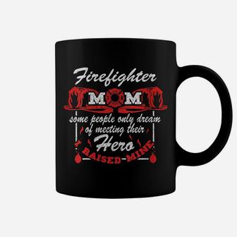 Womens My Favorite Firefighter Calls Me Mom - Usa Flag - Proud Mom Coffee Mug | Crazezy UK
