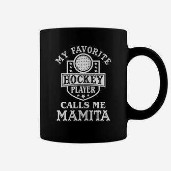 Womens My Favorite Hockey Player Calls Me Mamita Women's Hockey Coffee Mug | Crazezy