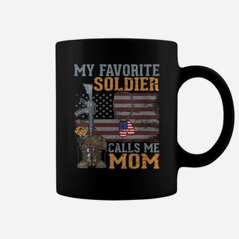 Womens My Favorite Soldier Calls Me Mom Proud Mother Son Love Mom Coffee Mug | Crazezy