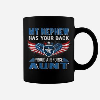 Womens My Nephew Has Your Back Proud Air Force Aunt Military Auntie Coffee Mug | Crazezy UK