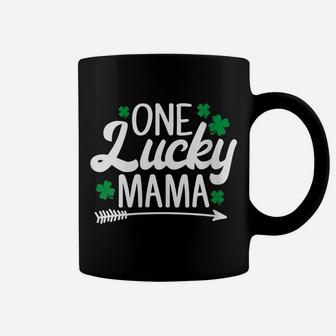 Womens One Lucky Mama Funny Shamrock St Patrick's Day Gift Coffee Mug | Crazezy