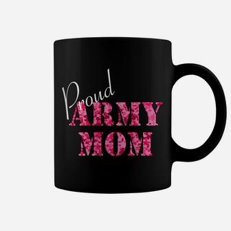 Womens Pink Digital Camo Shirt, Proud Army Mom Coffee Mug | Crazezy