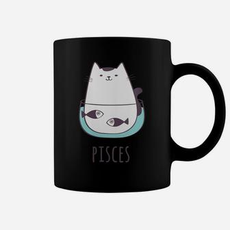 Womens Pisces Star Sign Feline Design Cute, Funny Kitty Zodiac Cat Coffee Mug | Crazezy UK