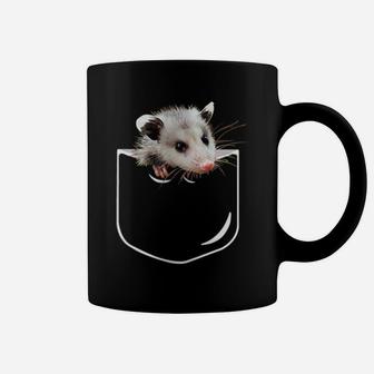 Womens Pocket Opossum Shirt, Funny Opossum In Pocket Gift Coffee Mug | Crazezy DE