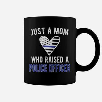Womens Police Officer Mom | Proud Police Mom Cop Mother Blue Line Coffee Mug | Crazezy CA
