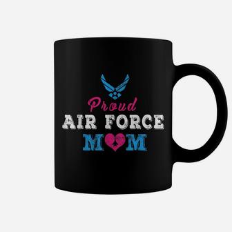 Womens Proud Air Force Mom Heart Military Family Coffee Mug | Crazezy