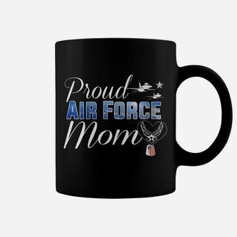 Womens Proud Air Force Mom Heart Shirt Us Air Force Military Coffee Mug | Crazezy UK