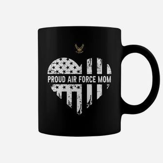 Womens Proud Air Force Mom Pride Military Family Heart Gift Coffee Mug | Crazezy