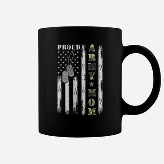 Womens Proud Army Mom American Flag Camo Military Mom Mother's Day Coffee Mug | Crazezy UK