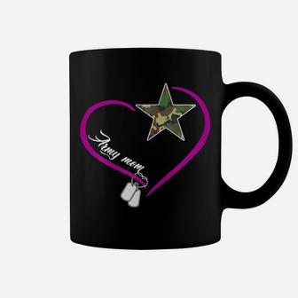 Womens Proud Army Mom - Heart Camo Star Mother Memorial Day Gift Coffee Mug | Crazezy