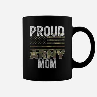 Womens Proud, Army Mom Military Soldier Camo Us Flag Camouflage Mom Coffee Mug | Crazezy