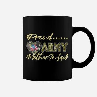Womens Proud Army Mother-In-Law Us Flag Dog Tag Military Mom Family Coffee Mug | Crazezy AU