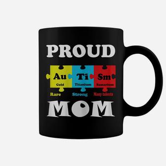 Womens Proud Autism Mom Periodic Table Puzzle Coffee Mug | Crazezy