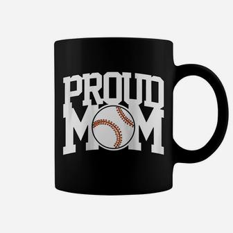 Womens Proud Baseball Mom | Baseball Game | T-Ball | Baseball Fan Raglan Baseball Tee Coffee Mug | Crazezy UK