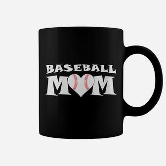 Womens Proud Baseball Mom With Heart Game Day Coffee Mug | Crazezy