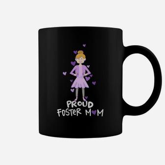 Womens Proud Foster Mom Gift For Foster Mother Love Hearts Coffee Mug | Crazezy