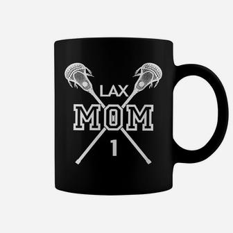 Womens Proud Love Lacrosse Mom 1 Lax Player Number 1 Mother's Day Coffee Mug | Crazezy AU