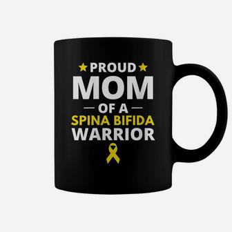 Womens Proud Mom Of A Spina Bifida Warrior Awareness Yellow Ribbon Coffee Mug | Crazezy UK