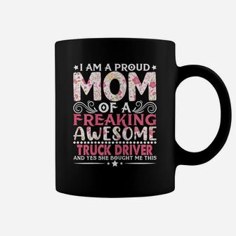 Womens Proud Mom Of A Truck Driver Mother's Day Mama Coffee Mug | Crazezy AU