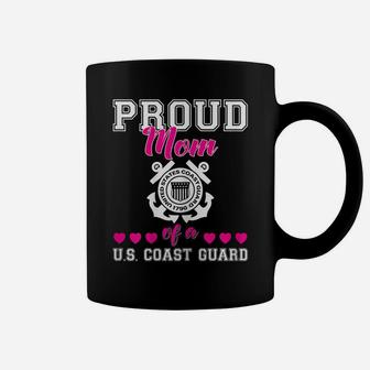 Womens Proud Mom Of A Us Coast Guard Military Family 4Th Of July Coffee Mug | Crazezy DE
