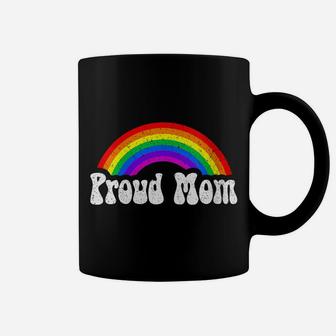Womens Proud Mom Rainbow Shirt Lgbt Gay Pride Month Coffee Mug | Crazezy DE