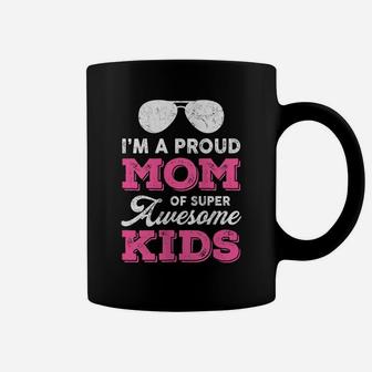 Womens Proud-Mom Super-Awesome Kids-Daughters Sons-Mother's Day Coffee Mug | Crazezy