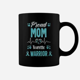 Womens Proud Mom Tourette Syndrome Warrior Awareness Ribbon Coffee Mug | Crazezy DE