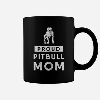 Womens Proud Pit Bull Mom Tshirt For American Pit Bull Terrie Owner Coffee Mug | Crazezy DE