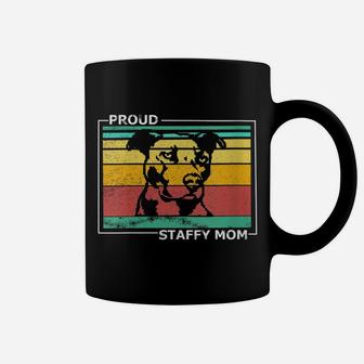 Womens Proud Staffy Mom Stafford Terrier Dog Vintage Retro Coffee Mug | Crazezy