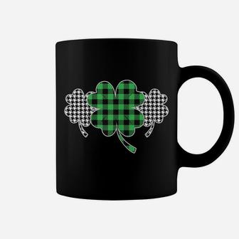 Womens St Patrick Day Clover Plaid One Lucky Blessed Mama Momma Mom Coffee Mug | Crazezy