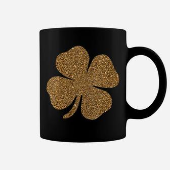 Womens St Patrick's Day Lucky Charm Gold Irish Clover Shamrock Coffee Mug | Crazezy CA