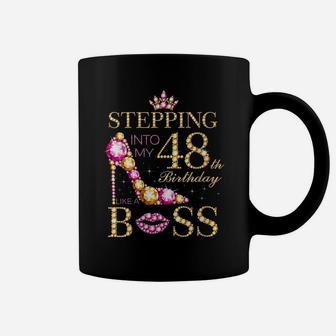 Womens Stepping Into My 48Th Birthday Like A Boss Coffee Mug | Crazezy UK