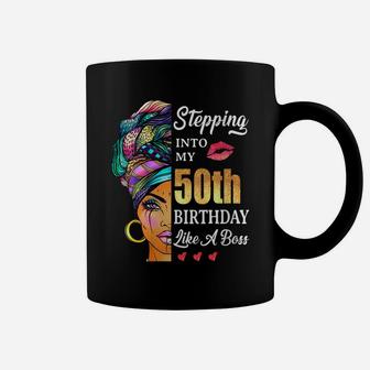 Womens Stepping Into My 50Th Birthday Like A Boss For 50 Years Old Coffee Mug | Crazezy UK