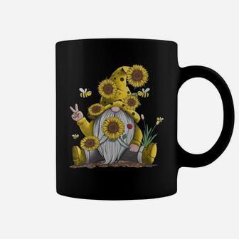 Womens Sunflower Gnome With Bee Funny Hippie Gnome Gift Coffee Mug | Crazezy AU