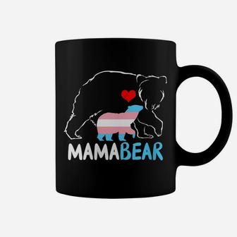 Womens Trans Mama Bear Proud Mom Rainbow Transgender Mother's Day Coffee Mug | Crazezy