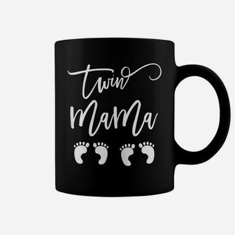 Womens Twin Mama Mothers Day Cute Gift For New Mom Twin Mom To Be Coffee Mug | Crazezy DE
