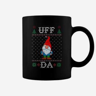 Womens Uff Da, Swedish Tomte Gnome, God Jul, Ugly Christmas Sweater Coffee Mug | Crazezy