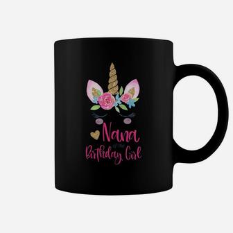 Womens Unicorn Nana Of The Birthday Girl Shirt Matching Party Group Coffee Mug | Crazezy UK